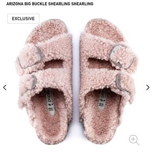 Arizona Big Buckle Shearling Sandal